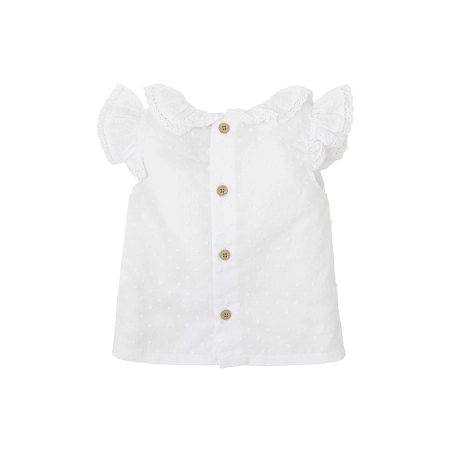 Camiseta de Manga Corta con Volantes Flora De Babidu