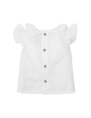 Camiseta de Manga Corta con Volantes Flora De Babidu