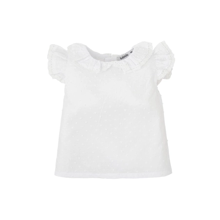 Camiseta de Manga Corta con Volantes Flora De Babidu