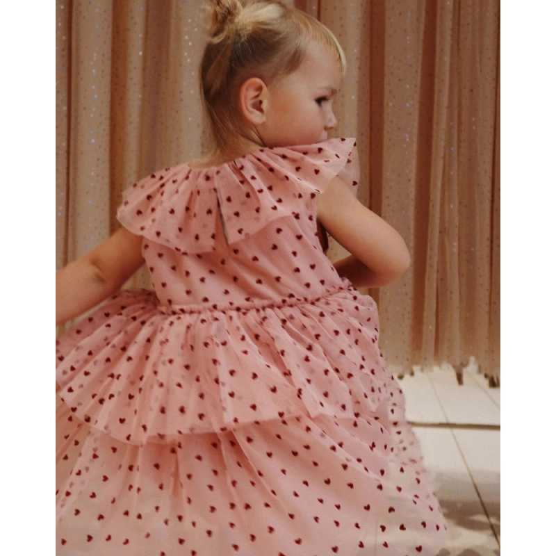 Vestido Tul Corazones de Konges Slojd Vestido Tul Corazones de Konges Slojd