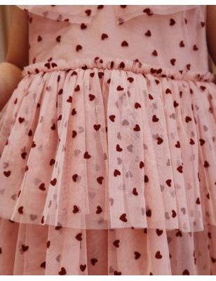Vestido Tul Corazones de Konges Slojd