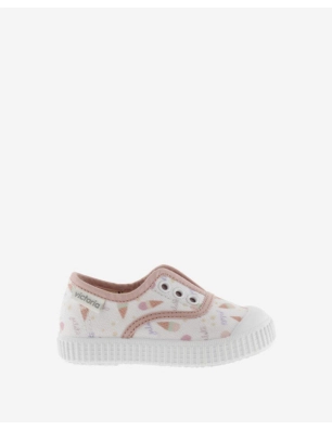 Zapatillas Elásticas Lona Helados Victoria