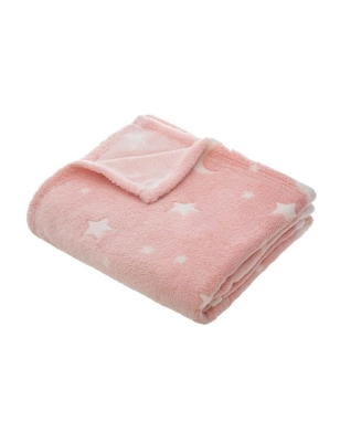 Manta Infantil de Estrellas Brillantes de Atmosphera Rosa