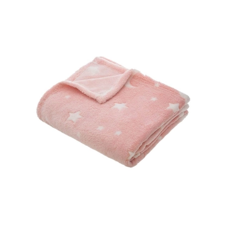 Manta Infantil de Estrellas Brillantes de Atmosphera Rosa