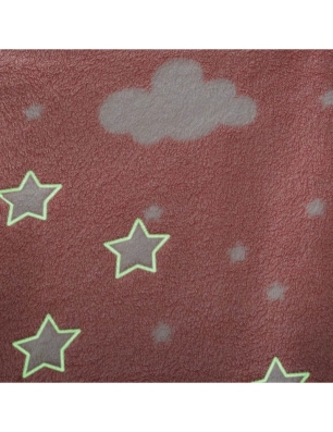 Manta Infantil de Estrellas Brillantes de Atmosphera Rosa
