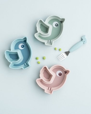 Plato Silicona con Ventosa Birdee Done by Deer