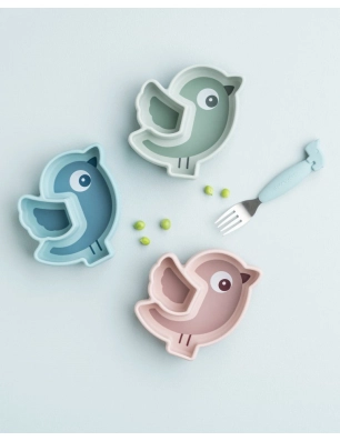 Plato Silicona con Ventosa Birdee Done by Deer