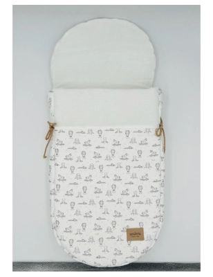 Saco Cuco Redondo Circus de Giraffa Bianca e Blu