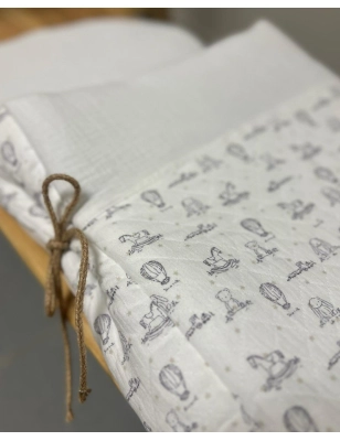 Saco Cuco Redondo Circus Giraffa Bianca e Blu