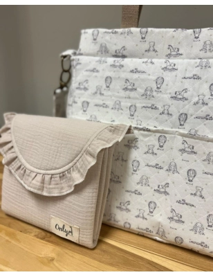 Bolsa Panera Walk Circus Giraffa Bianca e Blu