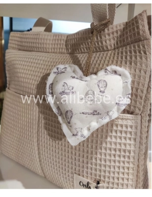 Colgante Corazón Circus Giraffa Bianca e Blu