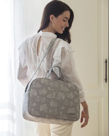 Bolsa Canastilla Toile De Jouy Pasito a Pasito Forest