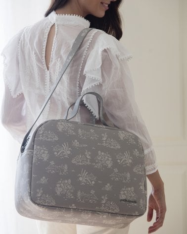 Bolsa Canastilla Toile De Jouy Pasito a Pasito Forest