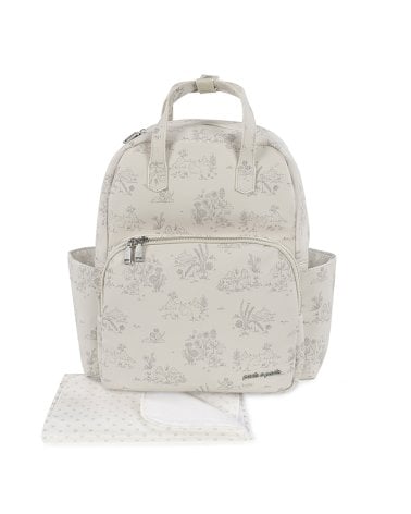 Mochila Maternal Toile de Jouy Pasito a Pasito Cream