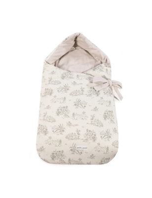 Saco Capucha Toile de Jouy Pasito a Pasito Cream