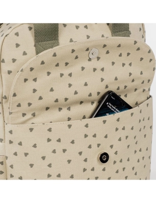 Mochila Maternal Corazones Poppy Walking Mum Musgo