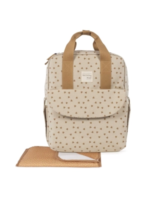 Mochila Maternal Corazones Poppy Walking Mum Canela