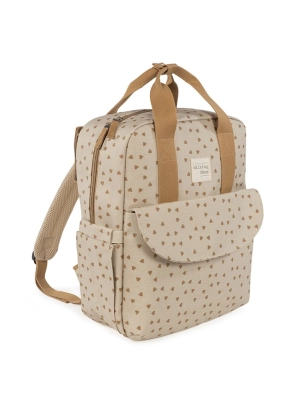 Mochila Maternal Corazones Poppy Walking Mum Canela