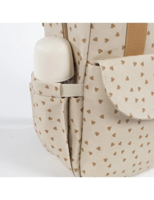 Mochila Maternal Corazones Poppy Walking Mum Canela
