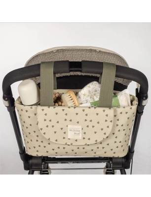 Bolso Organizador Corazones Poppy Walking Mum Musgo