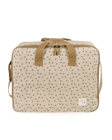 Maleta Maternal Corazones Poppy Walking Mum Canela