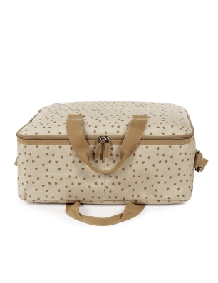 Maleta Maternal Corazones Poppy Walking Mum Canela