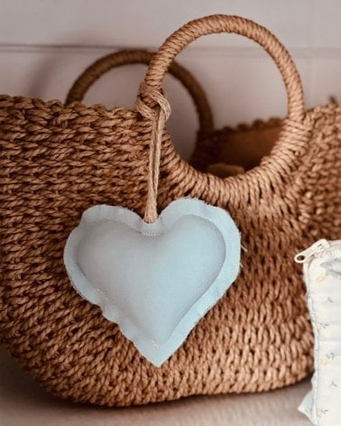 Colgante Corazón Muffi Giraffa Bianca e Blu