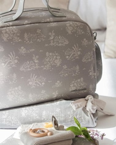 Bolsa Canastilla Toile De Jouy Pasito a Pasito Forest