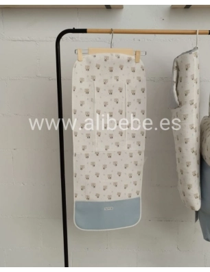 Colchoneta Recta de Silla Hedwig de Rosy Fuentes Azul Empolvado