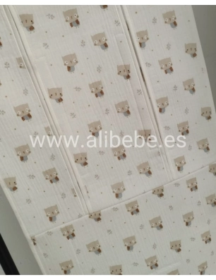 Colchoneta Recta de Silla Hedwig de Rosy Fuentes Azul Empolvado