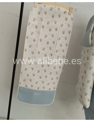 Colchoneta Recta de Silla Hedwig de Rosy Fuentes Azul Empolvado