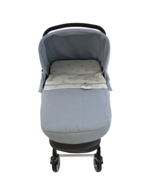 Saco Coche 3 Usos Fox Waffle Rosy Fuentes Azul Empolvado