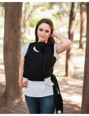 Fular Porteo Semielástico Neko Negro