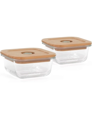 Bolsa Nevera con 2 Tarros de Cristal Ecosquare de Miniland Pájaros