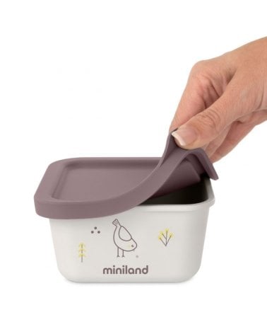 Set de 2 fiambreras Naturset de Miniland Pollito