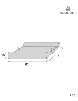 Funda Ajustable para cambiador 80x50 cm Alondra Marrón