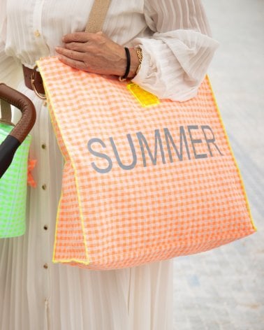 Bolsa Summer Giraffa Bianca e Blu Naranja