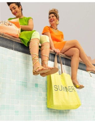 Bolsa Summer Giraffa Bianca e Blu Amarillo