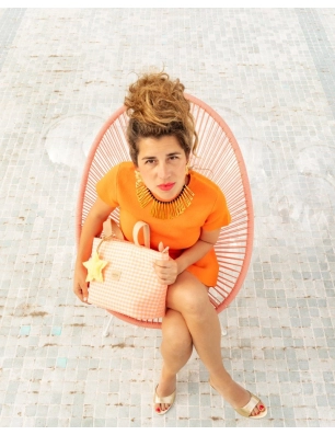 Bolsa Minibag Two Summer de Giraffa Bianca e Blu Naranja