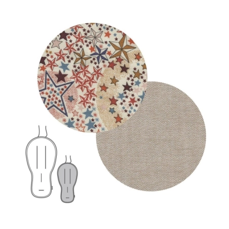 Colchoneta Silla Buga Reversible Star Liberty de Nora Baby Bags