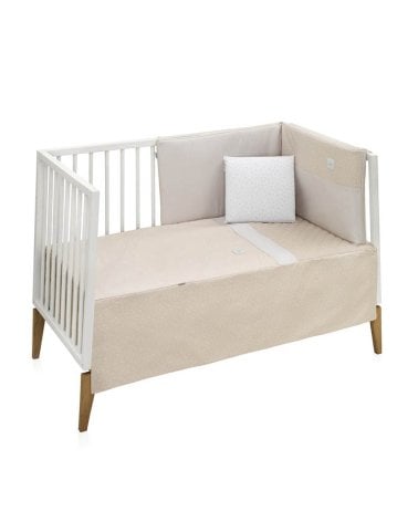 Juego de Colcha y Protector de Cuna Fresco de Cambrass Beige