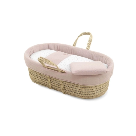 Moisés de Palma Acolchado Plumeti de Cambrass Rosa