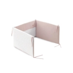 Juego de Colcha y Protector de Cuna Plumeti de Cambrass Rosa