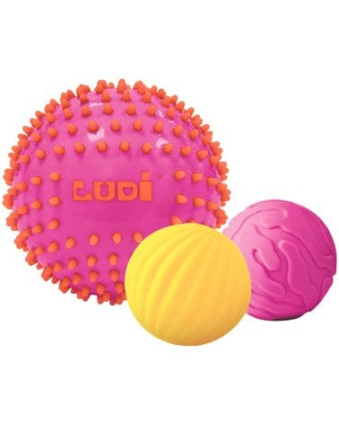 Pack de Pelota Sensorial de Ludi Rosa / Amarillo