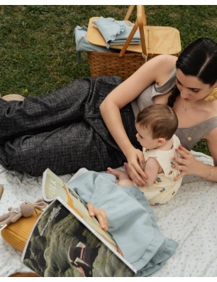 Toquilla Muffi de Giraffa Bianca e Blu