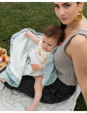 Toquilla Muffi de Giraffa Bianca e Blu