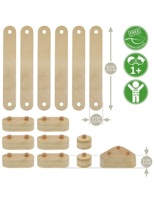 Set Circuito de Equilibrio de Madera de Montessori 509Crew