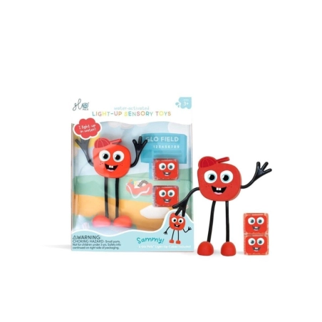 Set Personaje y dos Cubos de Luz de Glo Pals Sammy Rojo