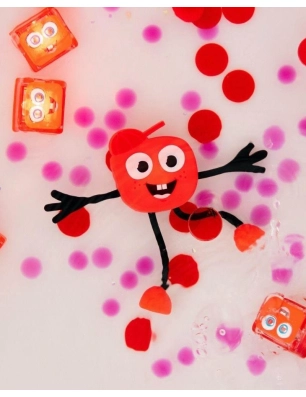 Set Personaje y dos Cubos de Luz de Glo Pals Sammy Rojo