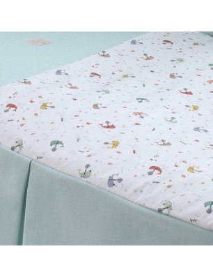 Colcha y Protector de Cuna Ballena de Uzturre Mint